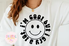 Retro I'm Cool But I Cry A Lot Smiley Face SVG PNG Product Image 1
