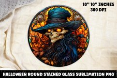 Halloween Stained Glass Sublimation PNG | Skull | Ghost Product Image 1