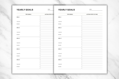 Yearly Goals Printable &amp; Editable Template 1 Product Image 3