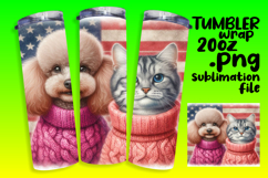 VIBRANT 20oz Gift Tumbler Design , Dog and cat Product Image 1