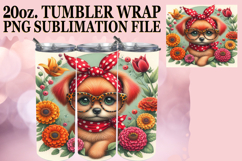 Vibrant Nights 20oz tumbler wrap, Cute Animals Product Image 1