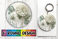 Blossom Radiance: 3D Circle Design Sublimation Product Image 1