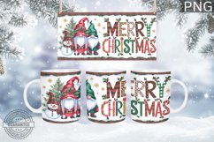 Christmas Mug Wrap Design,Christmas Highland Cow Sublimation Product Image 2