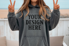 Indigo Blue Gildan 18500 Hoodie Sweatshirt Mockup, 185 mock- Product Image 1