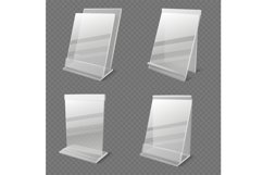 Realistic business information transparent plexiglass empty Product Image 1