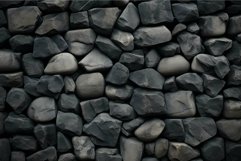High-detail black stones neatly arranged to form a sturdy an Product Image 1