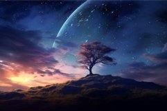 Enchanting twilight under a celestial sky Product Image 1