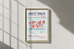Funny Guest Check PNG Vintage Diner Style, Sublimation PNG. Product Image 2