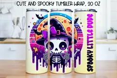 Cute and Spooky Halloween Tumbler wrap PNG, 20 oz. Product Image 1