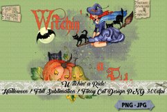 Witchin a Ride | Halloween | Witch | Black Cat | Sublimation Product Image 4