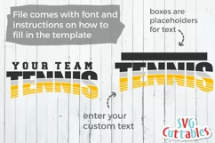Tennis SVG | Tennis Template 004 | Shirt Design Product Image 2