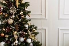 Home tree with gold decorations. Merry Christmas Product Image 1