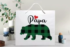 Bear family clipart. Plaid mama bear and family match shirt Product Image 3