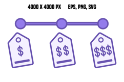 Colored Price Range Icon Product Image 1