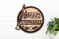 Clarinet name round Sign SVG Laser Cut Cricut file Product Image 5