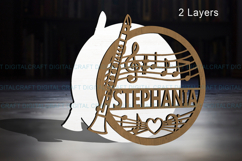 Clarinet name round Sign SVG Laser Cut Cricut file Product Image 7