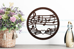 Music notes name round Sign SVG Laser Cut Cricut file Product Image 1