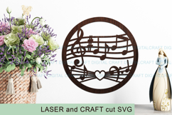 Music notes name round Sign SVG Laser Cut Cricut file Product Image 2