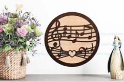 Music notes name round Sign SVG Laser Cut Cricut file Product Image 5