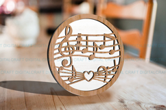 Music notes name round Sign SVG Laser Cut Cricut file Product Image 6