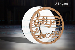 Music notes name round Sign SVG Laser Cut Cricut file Product Image 7