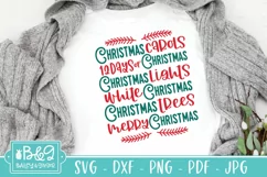 Christmas Word Art SVG | Farmhouse Christmas Sign SVG Product Image 6