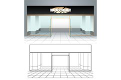 Vector shop or boutique view Product Image 1