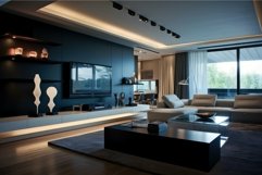 Modern luxury living room interior with elegant decor Product Image 1
