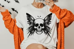 Halloween skull with butterfly wings, Svg File For Cricut. Product Image 3
