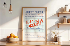 Funny Guest Check PNG Vintage Diner Style, Sublimation PNG. Product Image 3