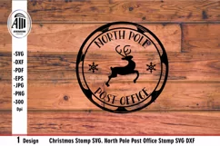 Christmas stamps SVG| North Pole stamp SVG| Santa Sack SVG Product Image 3