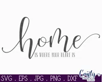 Home Is Where Your Heart Is Farmhouse Home Sign Svg Product Image 2