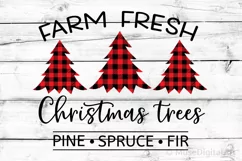 Farm Fresh Christmas Trees Svg, Christmas Svg, Farmhouse Svg Product Image 1