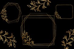 Golden geometric frames wich branches Product Image 8