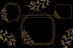 Golden geometric frames wich branches Product Image 8