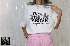 Mom A Title Just Above Queen Svg Cut Files Creative Art Product Image 1