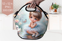 Ballerina Girl Lunch Bag Sublimation PNG Product Image 1