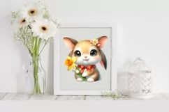 Bunny Flower, Clipart |T-shirt, Mug PNG Product Image 2