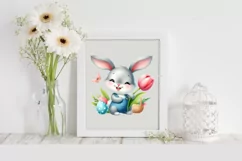 Easter Bunny Egg Flower, Clipart |T-shirt, Mug PNG Product Image 2