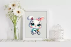 Bunny On a Bike Clipart |T-shirt, Mug PNG Product Image 2
