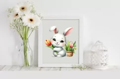 Easter Bunny Egg Flower, Clipart |T-shirt, Mug PNG Product Image 2