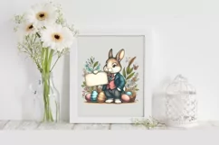 Retro Easter Bunny Clipart |T-shirt, Mug, Tumbler Product Image 2