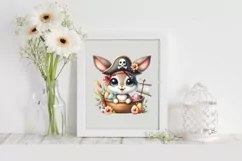 Easter Pirate Bunny Egg Flower, Clipart |T-shirt, Mug PNG Product Image 2