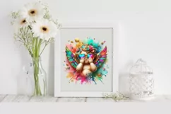 Cupid Angel Of Love Gesture Watercolor Florals Clipart Product Image 2