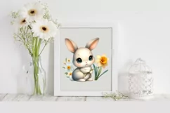 Easter Bunny Flower, Clipart |T-shirt, Mug PNG Product Image 2