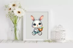 Easter Bunny Egg Flower, Clipart |T-shirt, Mug PNG Product Image 1