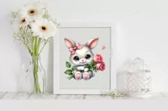 Bunny Roses, Clipart |T-shirt, Mug PNG Product Image 2