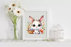 Easter Bunny Egg Flower, Clipart |T-shirt, Mug PNG Product Image 2