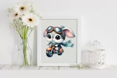 Easter Bunny Scarf Flower, Clipart |T-shirt, Mug PNG Product Image 1