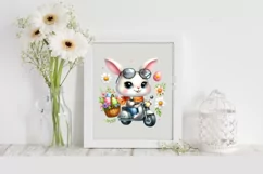Easter Bunny Egg Flower, Clipart |T-shirt, Mug PNG Product Image 1